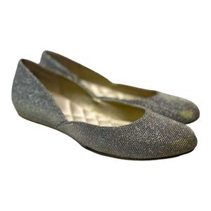Coach And Four Women’s Silver/Gold  Metallic Sparkle Round Toe Flats